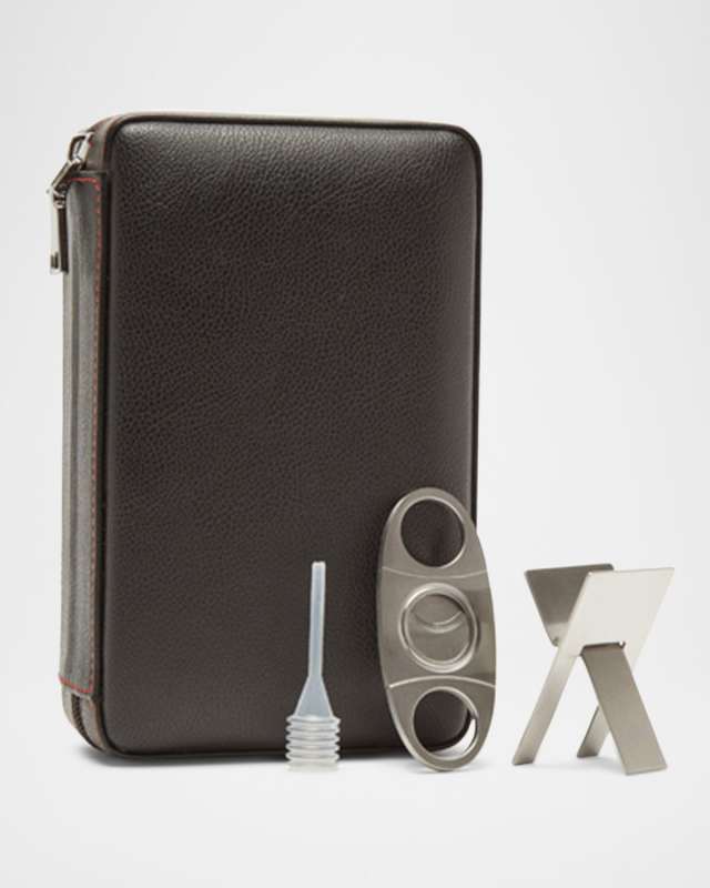 Liam Leather Cigar Travel Case